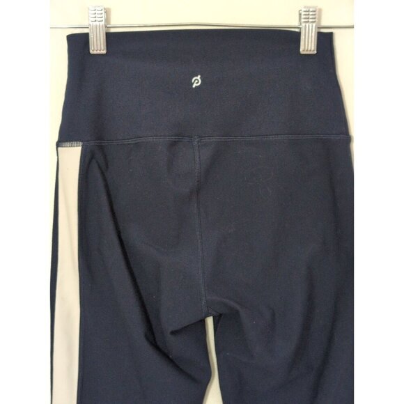 Peloton High Rise Legging Womens S Blue Color Block Athletic Workout Cycle Train - Picture 8 of 12
